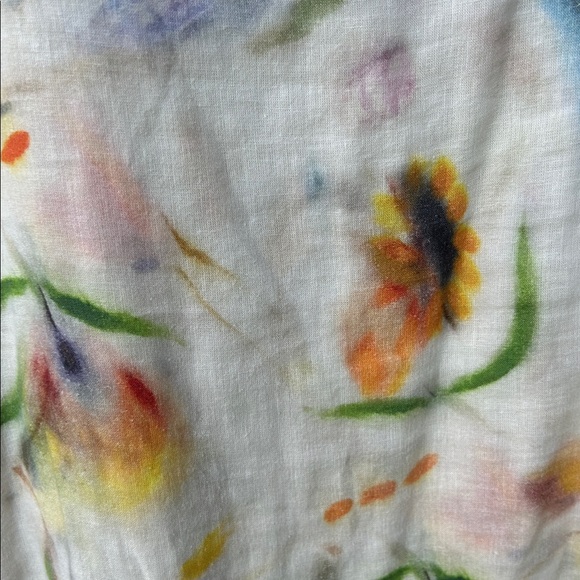 Klass Jonkman Sleeveless Square Neck Linen Blend Midi Dress Size Large - Picture 7 of 13